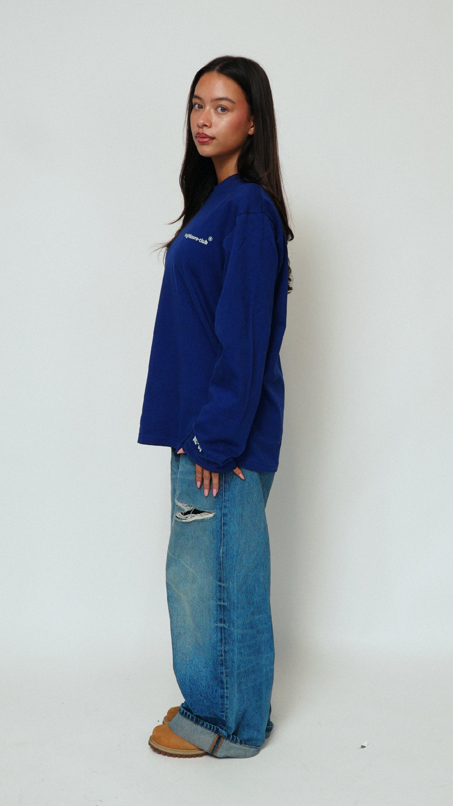 Neighbours-Club NC-33 Longsleeve (Blauw/Wit)