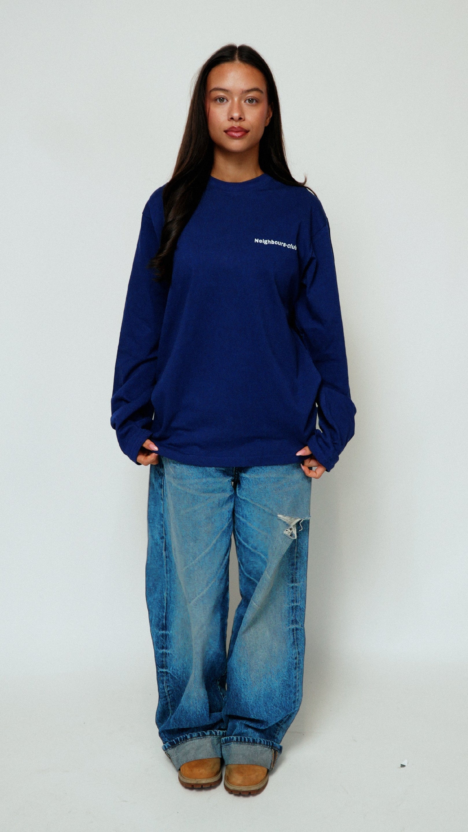 Neighbours-Club NC-33 Longsleeve (Blauw/Wit)